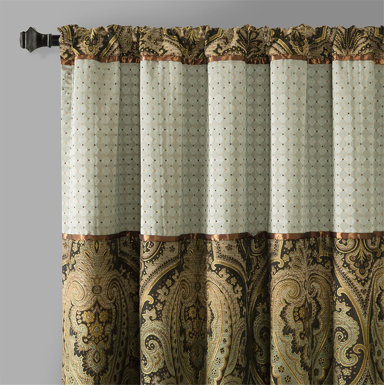 Olliix.com Curtains - Canovia 84 H Springs Window Panel Brown