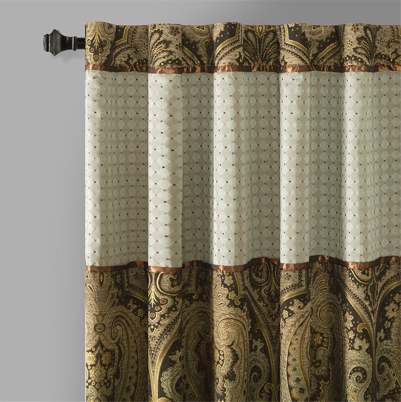 Olliix.com Curtains - Canovia 84 H Springs Window Panel Brown
