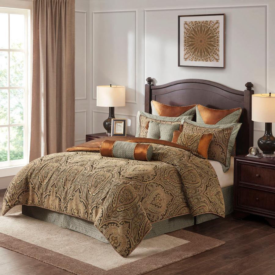 Olliix.com Comforters & Blankets - Canovia Classic Springs Jacquard Comforter Set Multi King