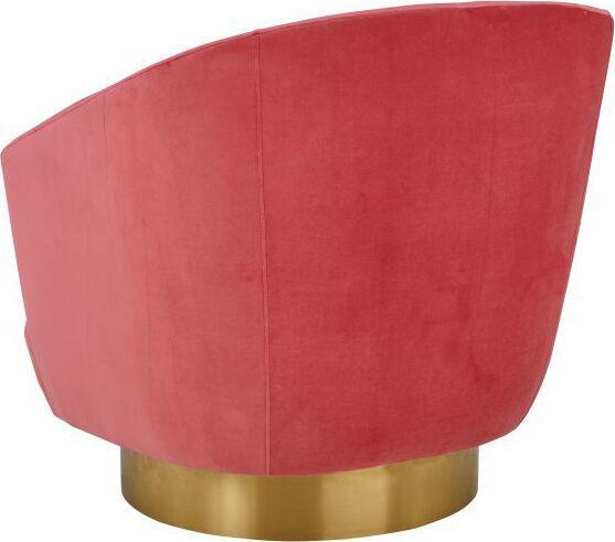 Tov Furniture Accent Chairs - Canyon Hot Pink Velvet Swivel Chair