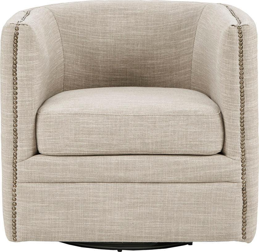 Olliix.com Accent Chairs - Capstone Swivel Chair Cream