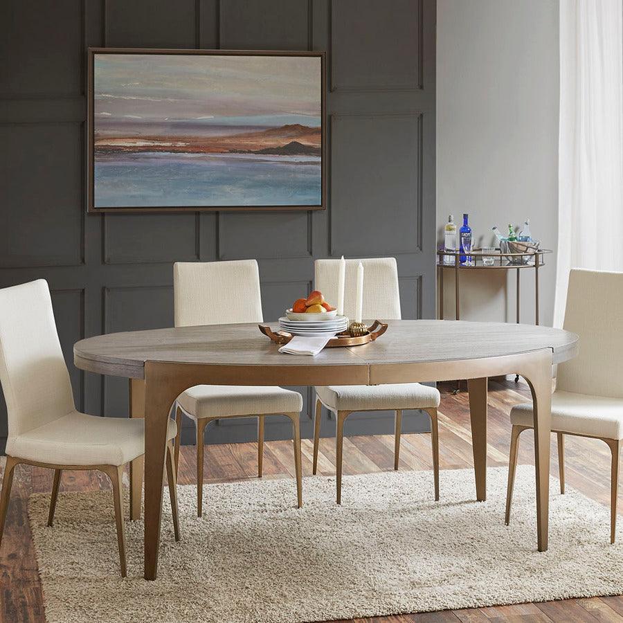 Olliix.com Dining Chairs - Captiva Transitional Dining Side Chair (Set of 2) 17.5"W x 23.5"D x 38"H Cream