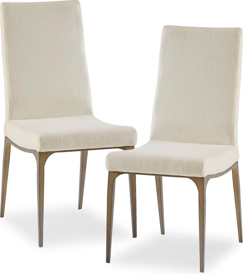 Olliix.com Dining Chairs - Captiva Transitional Dining Side Chair (Set of 2) 17.5"W x 23.5"D x 38"H Cream
