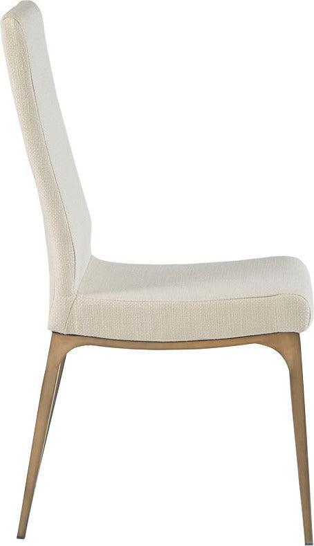 Olliix.com Dining Chairs - Captiva Transitional Dining Side Chair (Set of 2) 17.5"W x 23.5"D x 38"H Cream