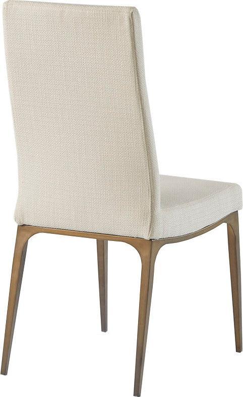 Olliix.com Dining Chairs - Captiva Transitional Dining Side Chair (Set of 2) 17.5"W x 23.5"D x 38"H Cream