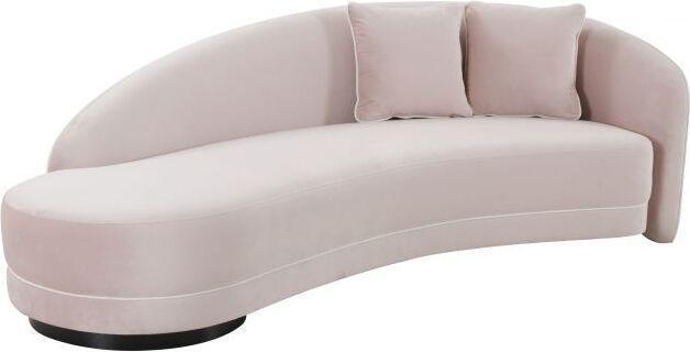 Tov Furniture Sofas & Couches - Carla Blush and Cream Velvet Sofa