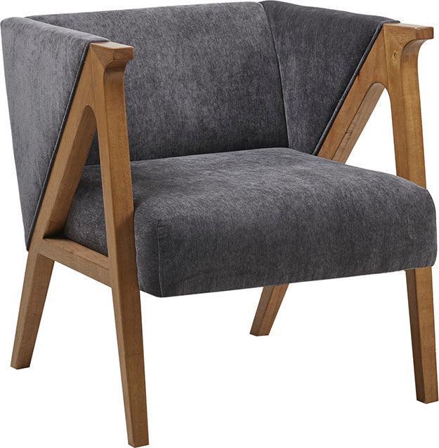Olliix.com Accent Chairs - Carla Upholstered Accent Lounge chair Charcoal