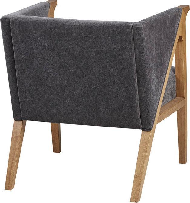 Olliix.com Accent Chairs - Carla Upholstered Accent Lounge chair Charcoal