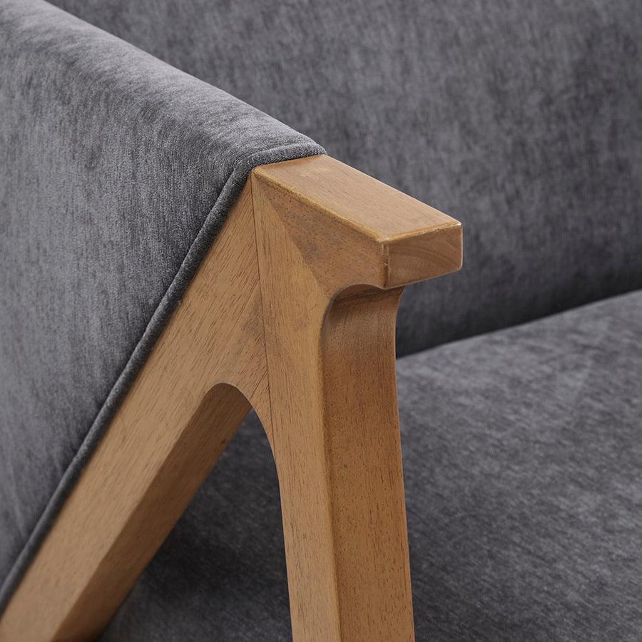 Olliix.com Accent Chairs - Carla Upholstered Accent Lounge chair Charcoal