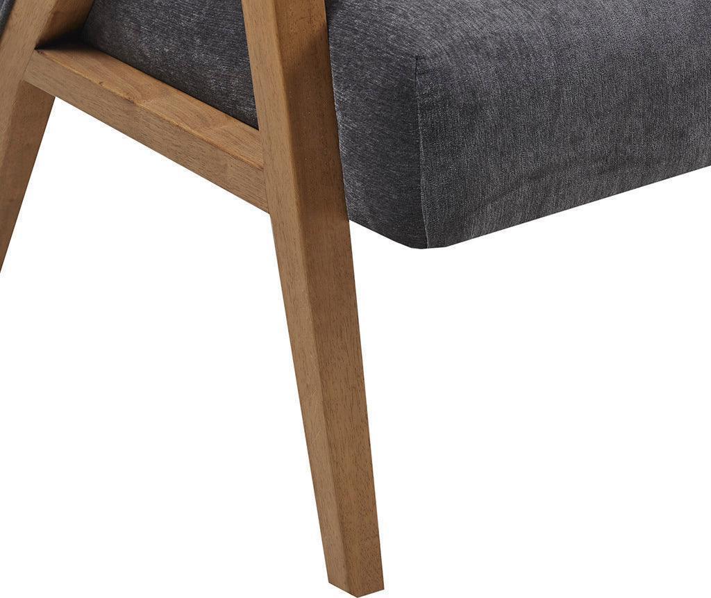 Olliix.com Accent Chairs - Carla Upholstered Accent Lounge chair Charcoal