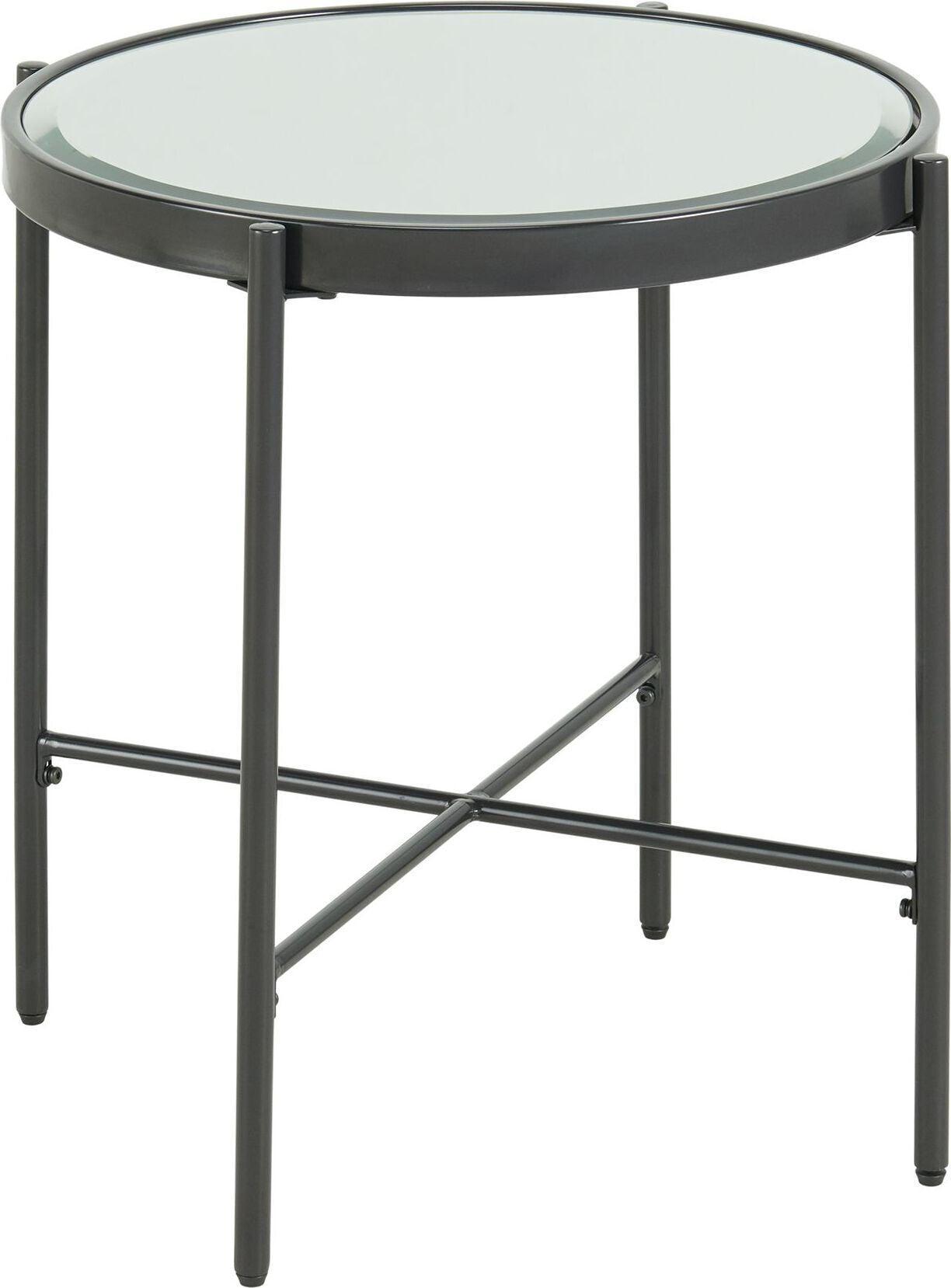 Elements Side & End Tables - Carlo End Table Clear/Black