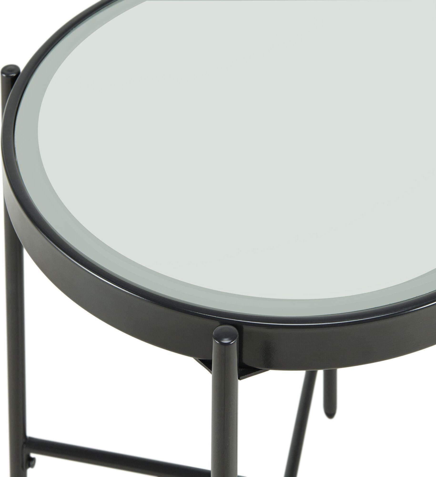 Elements Side & End Tables - Carlo End Table Clear/Black