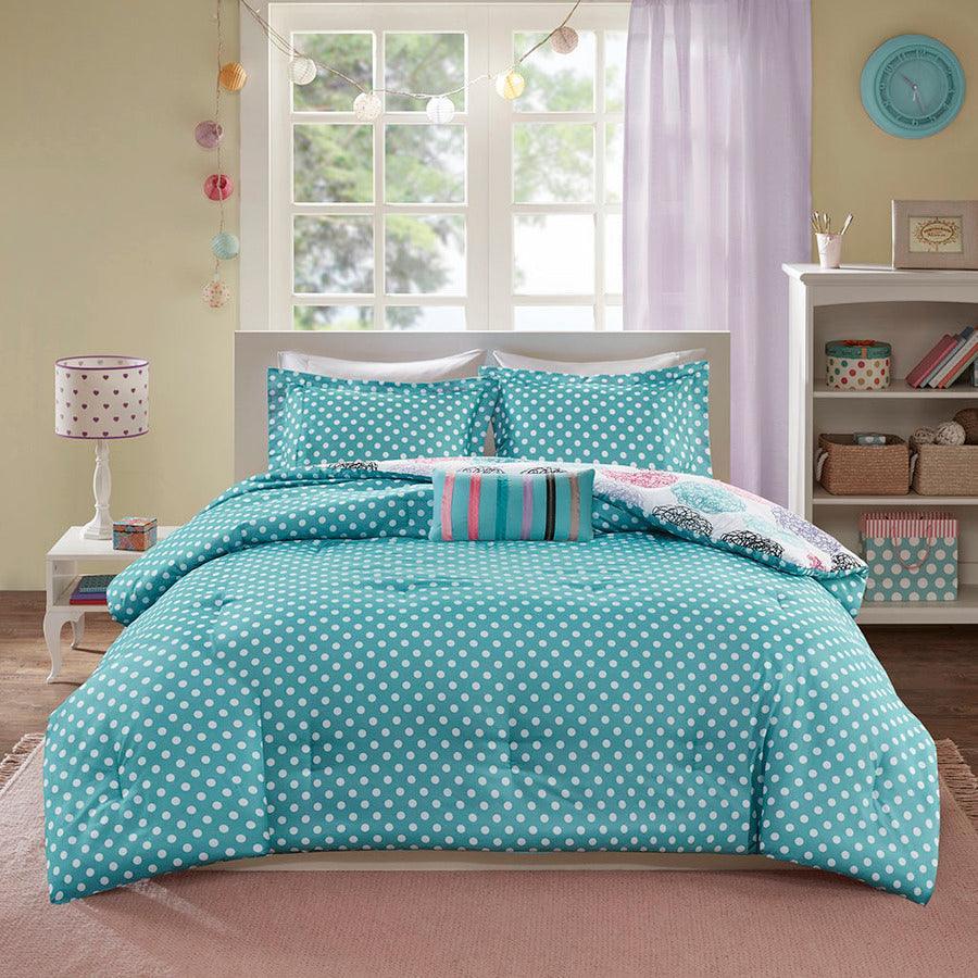 Olliix.com Comforters & Blankets - Carly Reversible Comforter Set Purple Twin/Twin XL