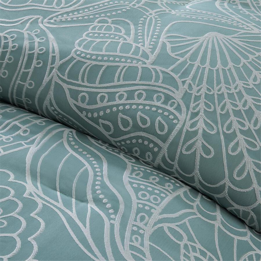 Olliix.com Comforters & Blankets - Carmel 7 Piece Coastal Comforter Set Blue King
