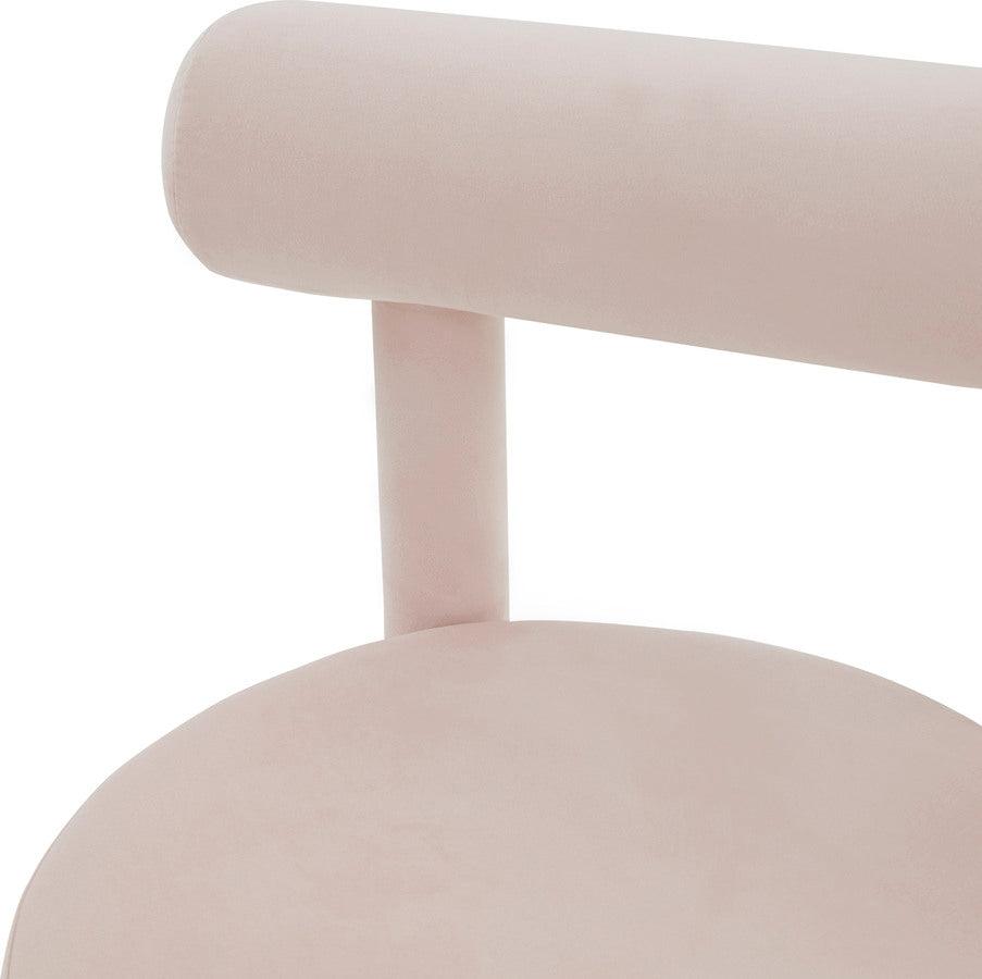 Tov Furniture Accent Chairs - Carmel Blush Velvet Chair