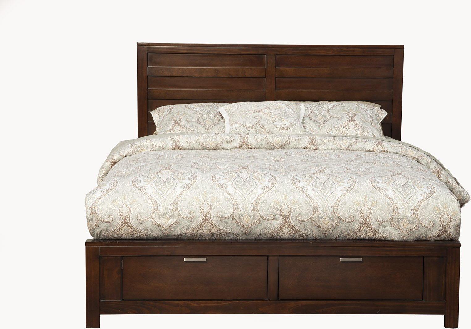 Alpine Furniture Beds - Carmel Eastern King Storage Bed Cappuccino