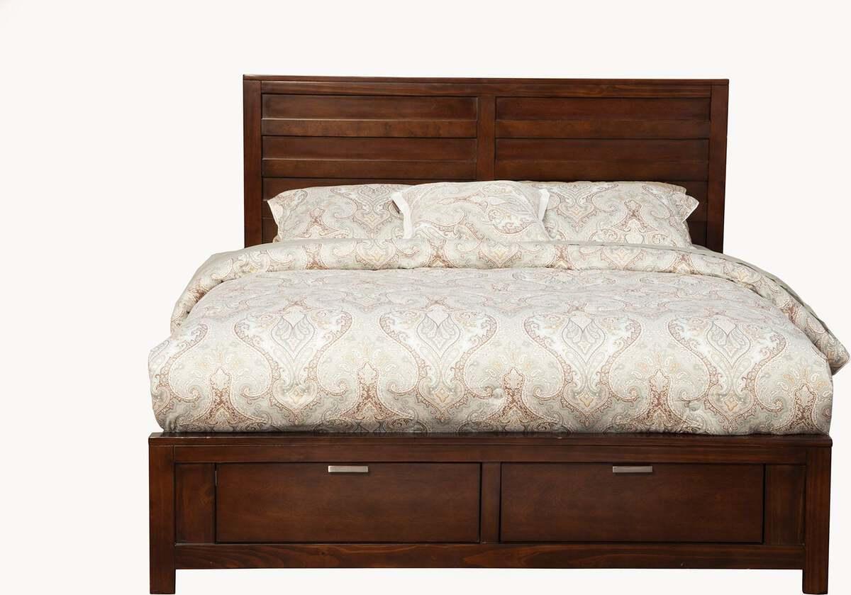 Alpine Furniture Beds - Carmel Full Size Storage Bed, Cappuccino