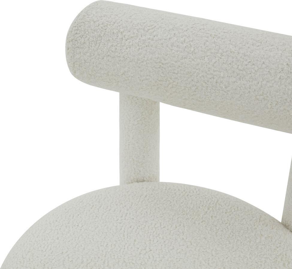 Tov Furniture Accent Chairs - Carmel White Boucle Chair