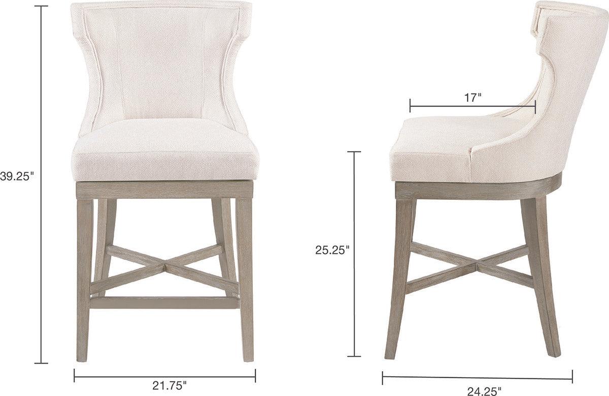 Olliix.com Barstools - Carson Counter Stool With Swivel Seat Cream