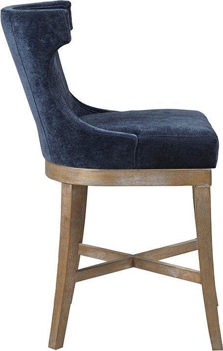 Olliix.com Barstools - Carson Counter Stool With Swivel Seat Navy