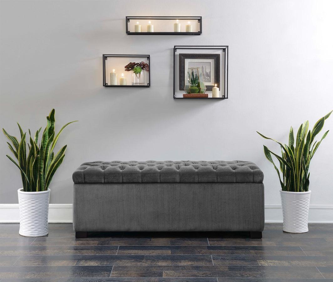 Elements Benches - Carson Shoe Storage Bench Slate