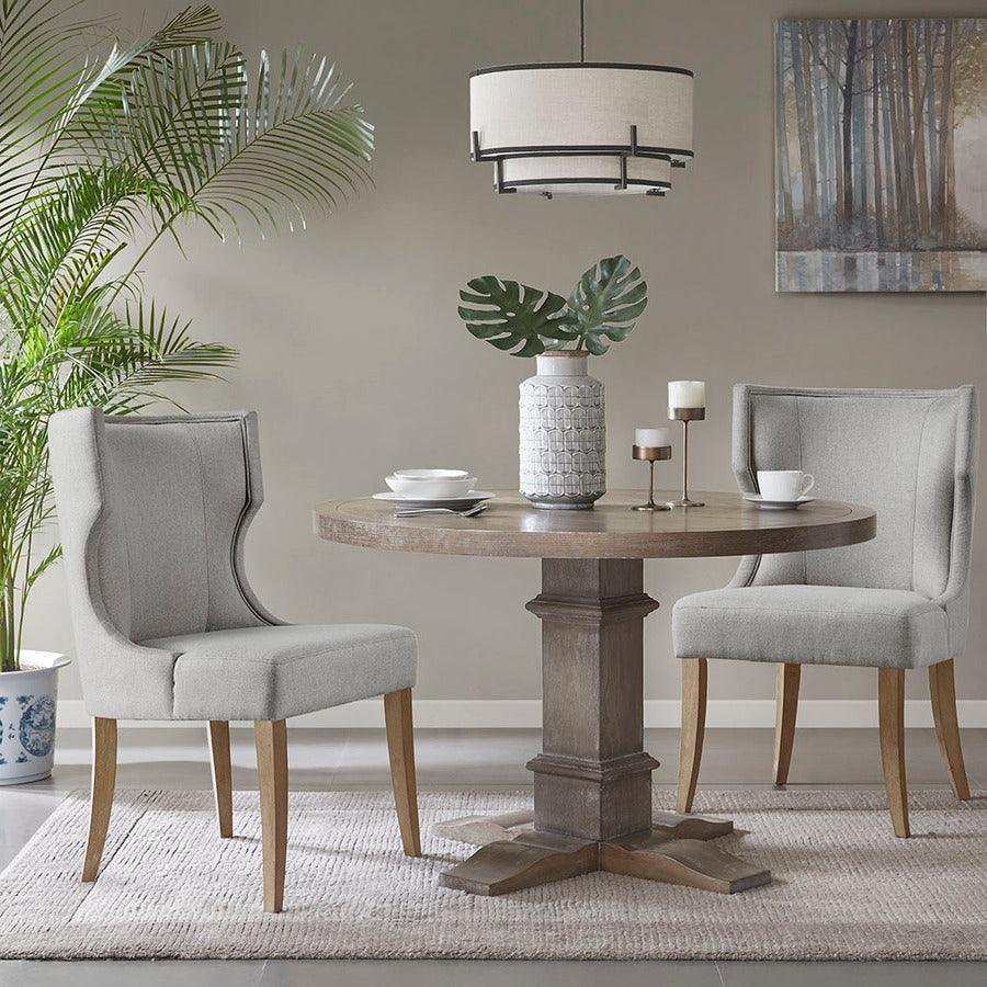 Olliix.com Dining Chairs - Carson Transitional Dining Chair 23.25"W x 26.5"D x 37.25"H Light Gray