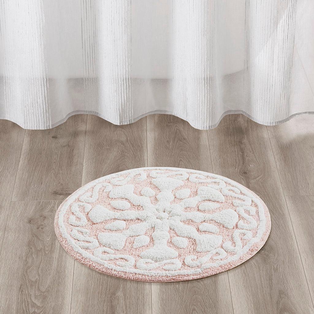 Olliix.com Bath Rugs - Casablanca 20"x30" Rectangular Bath Rug Pink