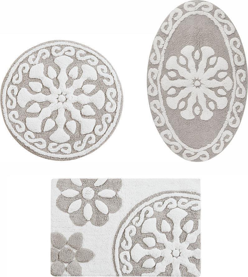 Olliix.com Bath Rugs - Casablanca 25" Round Bath Rug Taupe