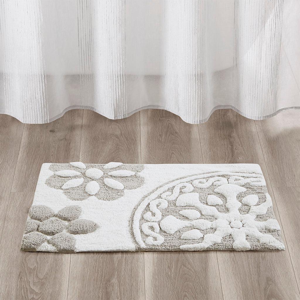 Olliix.com Bath Rugs - Casablanca 25" Round Bath Rug Taupe