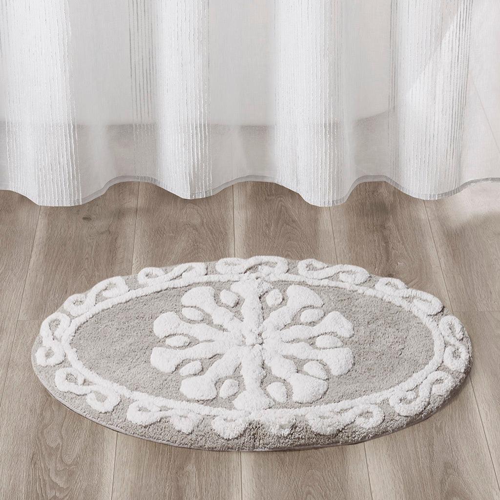 Olliix.com Bath Rugs - Casablanca 25" Round Bath Rug Taupe