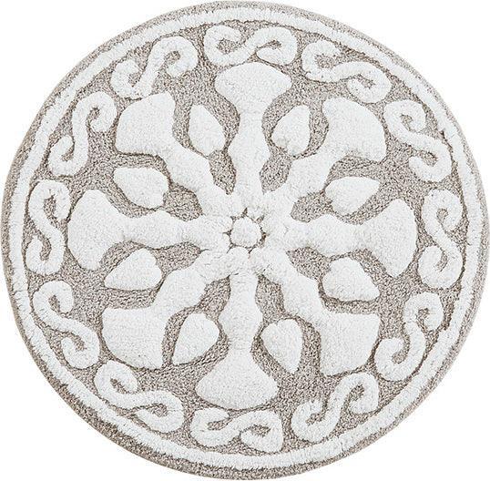 Olliix.com Bath Rugs - Casablanca 25" Round Bath Rug Taupe