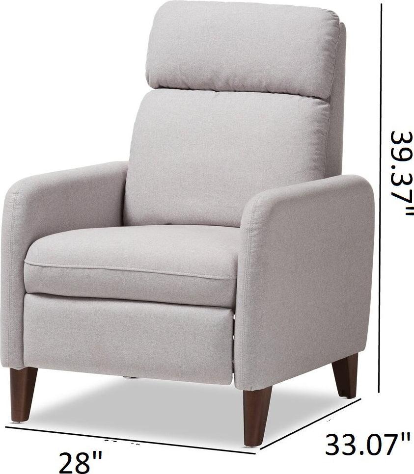 Wholesale Interiors Accent Chairs - Casanova Lounge Chair Light Gray