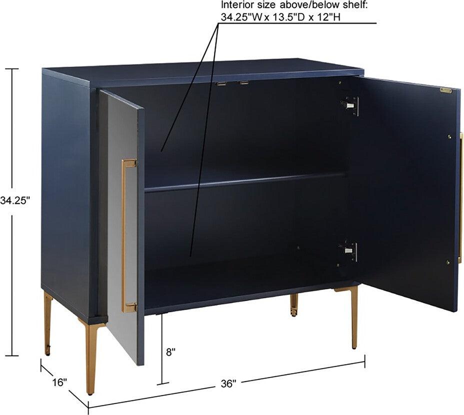 Olliix.com Cabinets & Wardrobes - Casey Accent Cabinet with 2 Mirror Doors