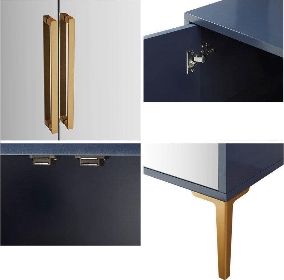 Olliix.com Cabinets & Wardrobes - Casey Accent Cabinet with 2 Mirror Doors