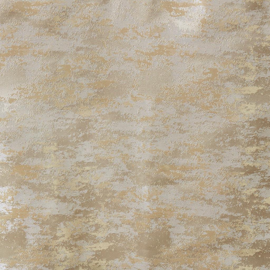 Olliix.com Curtains - Cassius 84 H Marble Jacquard Total Blackout Rod Pocket/Back Tab Curtain Panel Gold