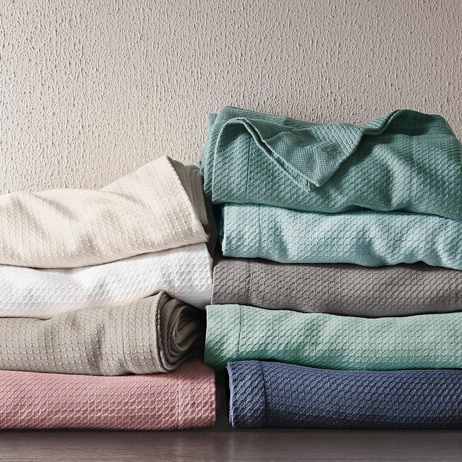 Olliix.com Comforters & Blankets - Casual Certified Egyptian Cotton Blanket Full/Queen Khaki
