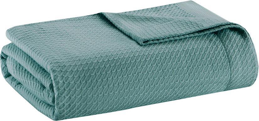 Olliix.com Comforters & Blankets - Casual Certified Egyptian Cotton Blanket King Teal