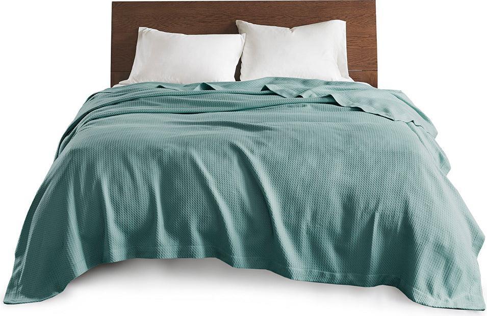 Olliix.com Comforters & Blankets - Casual Certified Egyptian Cotton Blanket King Teal