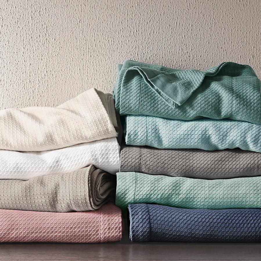 Olliix.com Comforters & Blankets - Casual Certified Egyptian Cotton Blanket King Teal