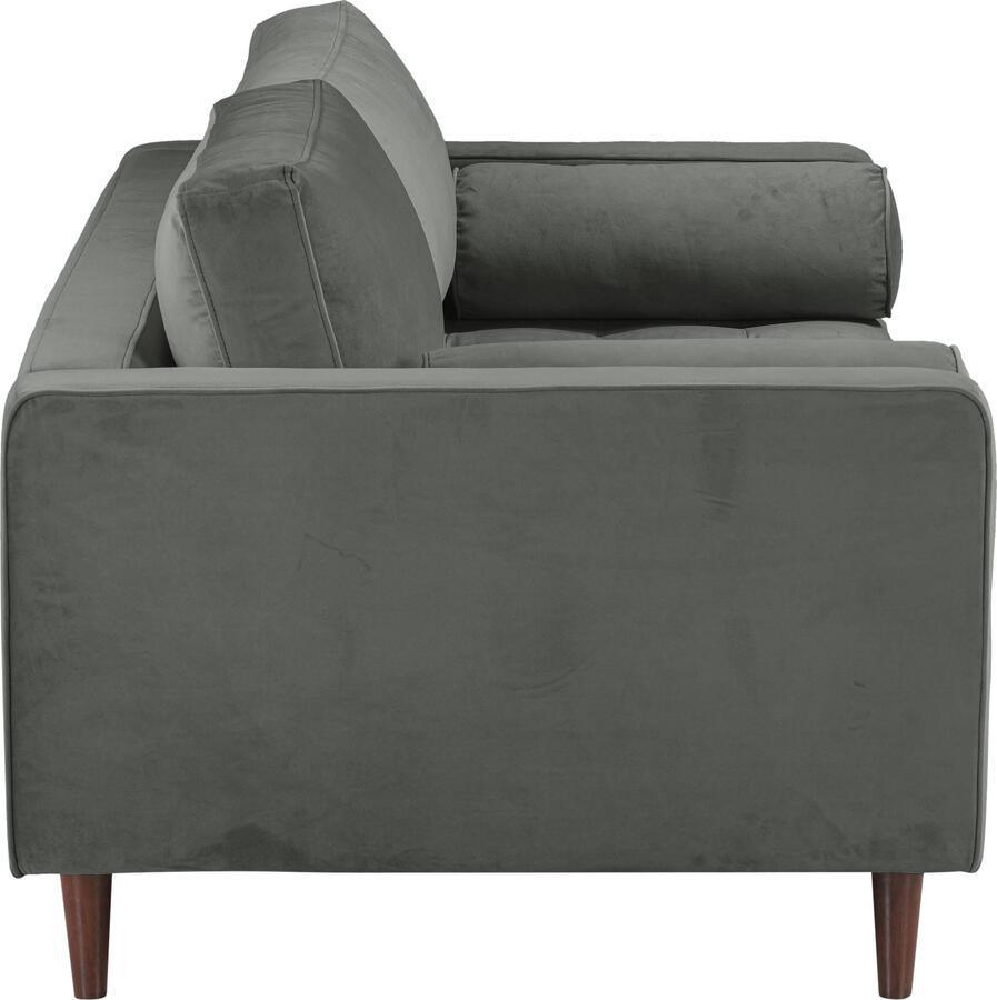 Tov Furniture Loveseats - Cave Ash Gray Velvet Loveseat
