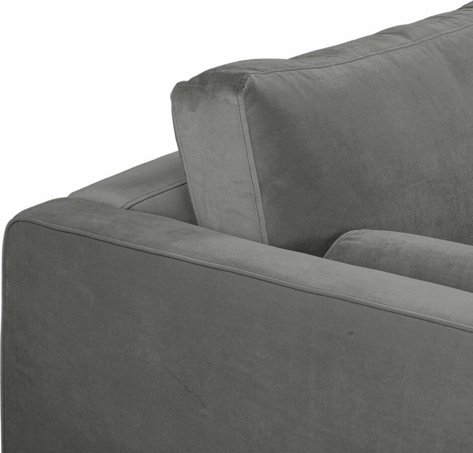Tov Furniture Loveseats - Cave Ash Gray Velvet Loveseat