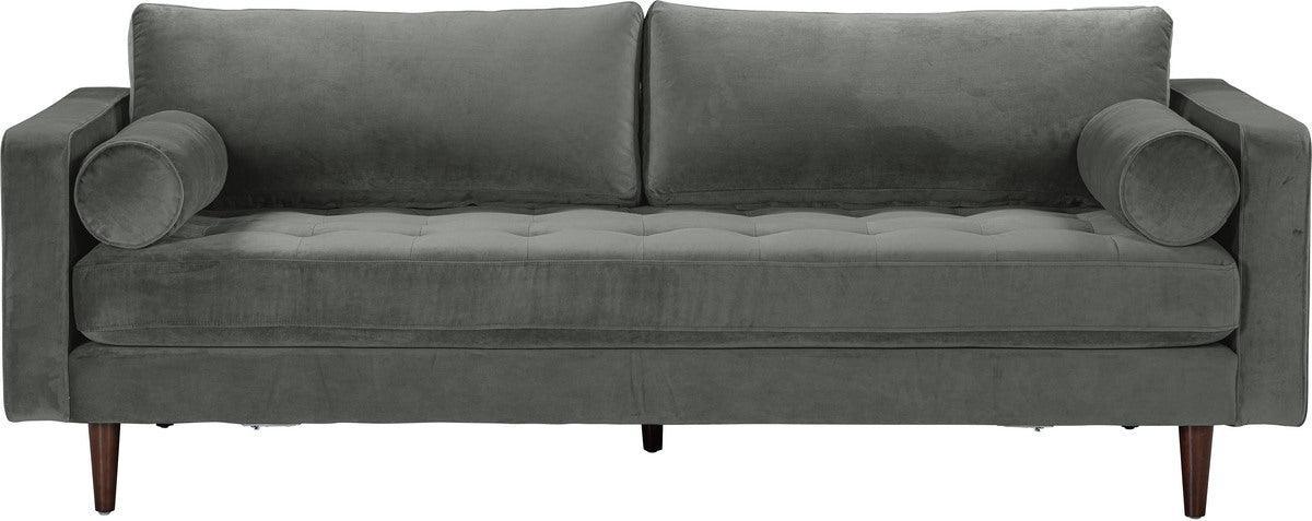 Tov Furniture Sofas & Couches - Cave Ash Gray Velvet Sofa