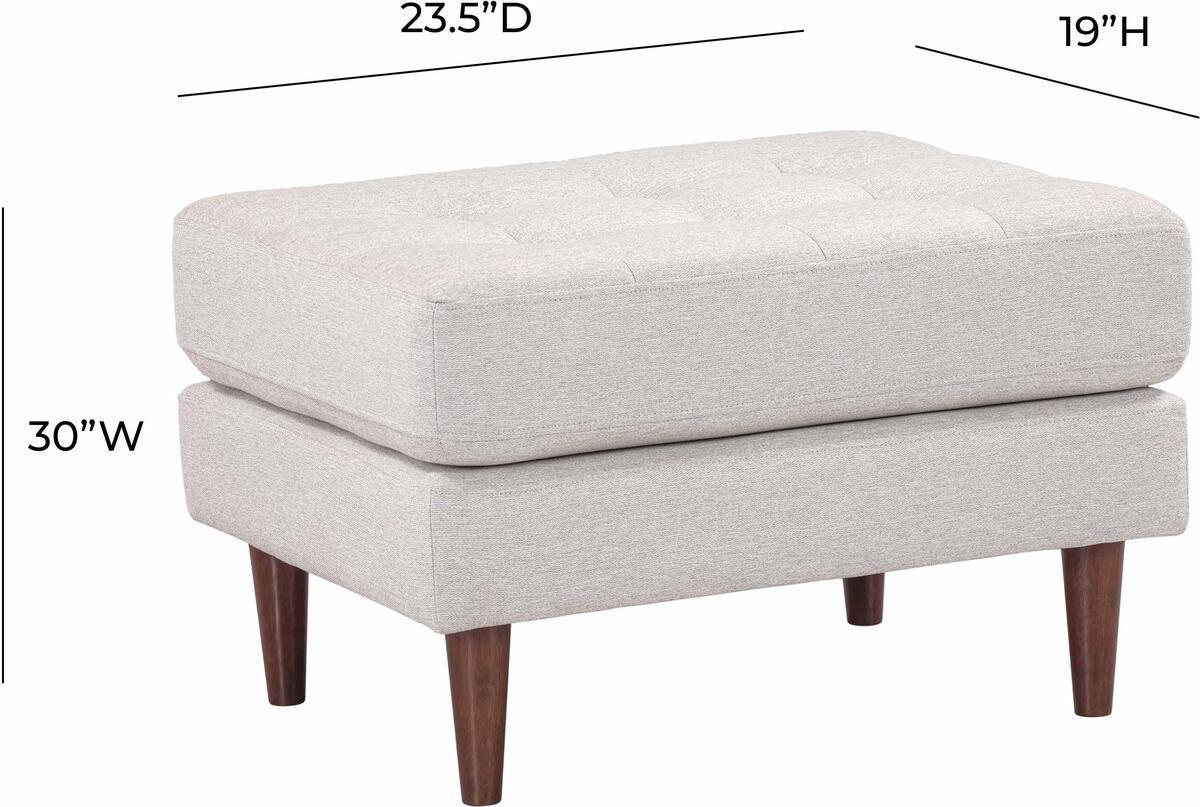 Tov Furniture Ottomans & Stools - Cave Beige Tweed Ottoman