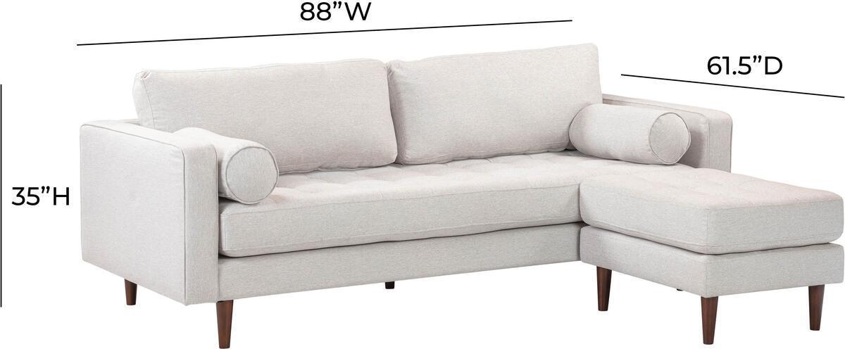 Tov Furniture Sectional Sofas - Cave Beige Tweed Sectional