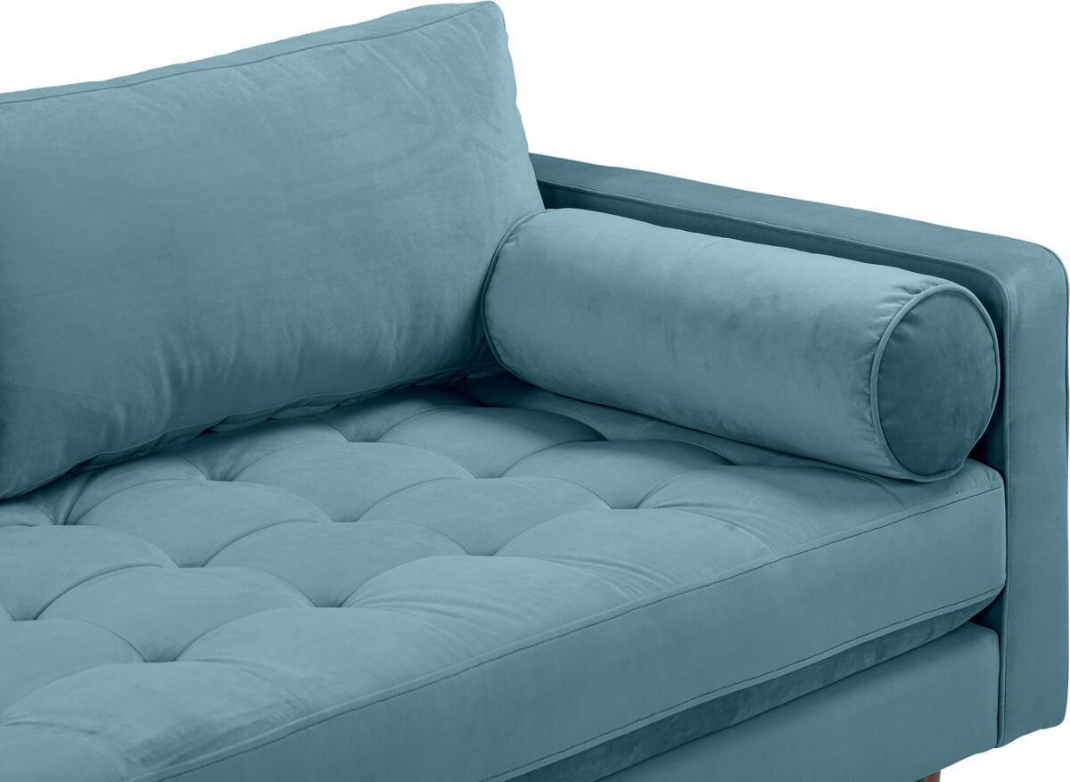 Tov Furniture Loveseats - Cave Dusty Blue Velvet Loveseat