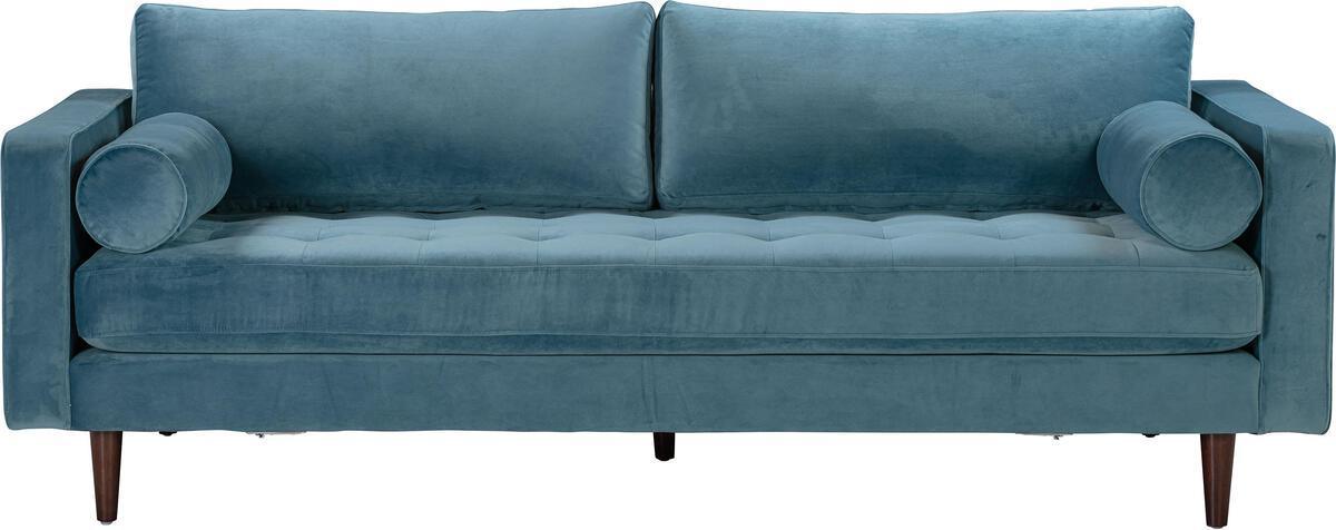 Tov Furniture Sofas & Couches - Cave Dusty Blue Velvet Sofa