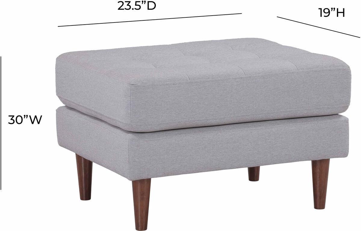 Tov Furniture Ottomans & Stools - Cave Gray Tweed Ottoman