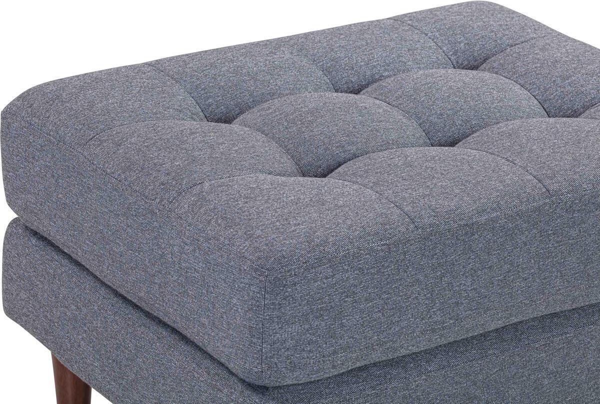 Tov Furniture Ottomans & Stools - Cave Navy Tweed Ottoman Navy