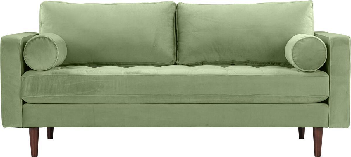 Tov Furniture Loveseats - Cave Sage Green Velvet Loveseat