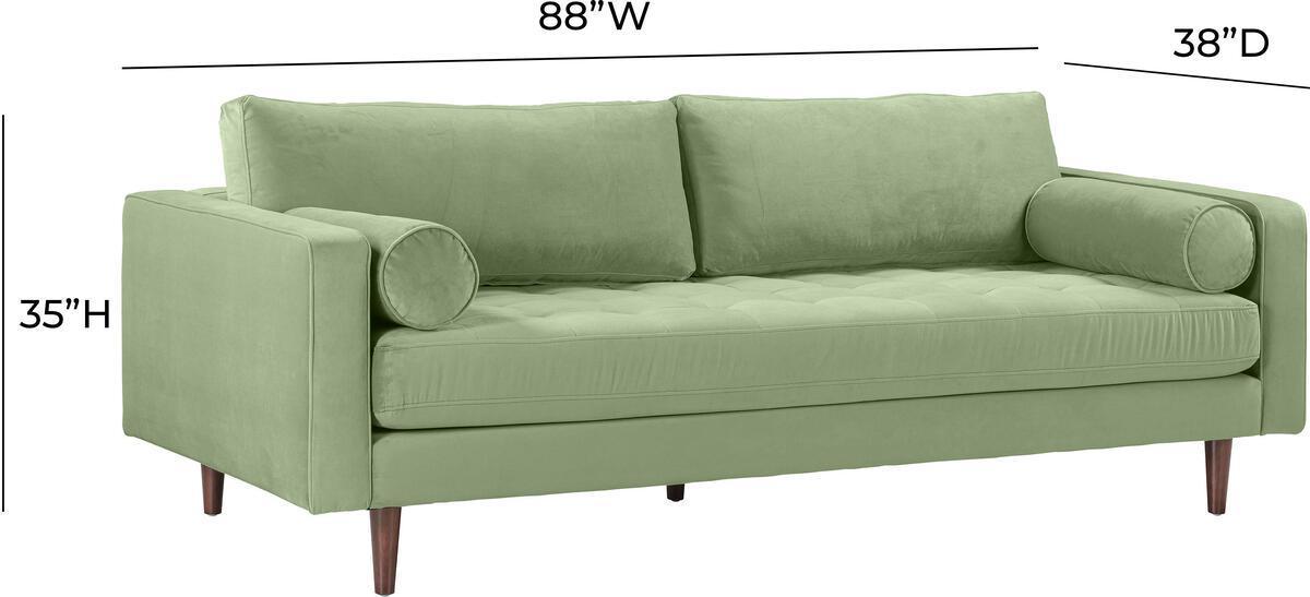 Tov Furniture Sofas & Couches - Cave Sage Green Velvet Sofa